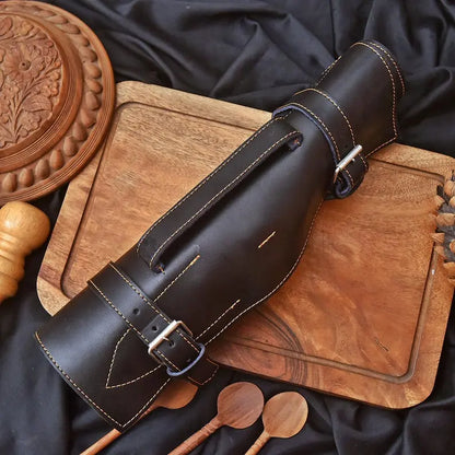 Handmade Chef Knife Set | 5-Piece Hand Forged Stainless Steel Kitchen Knives with Pinecone Resin Handles & Leather Roll Bag, Custom Engraved Gift
