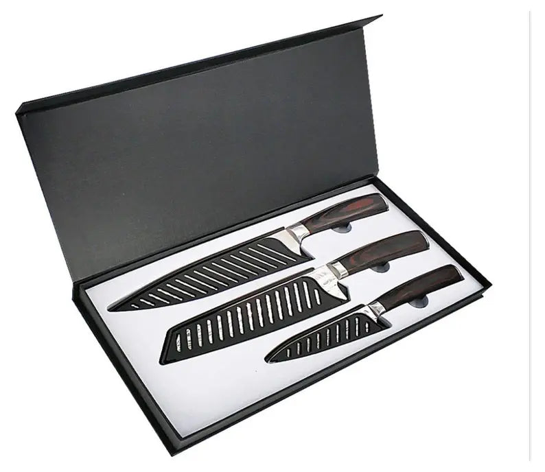 Personalized CHEF KNIFE SET Kitchen Knives Cooking Home Housewarming Birthday Gift for Her Him Mom Dad Men Women Christmas Custom Engraved