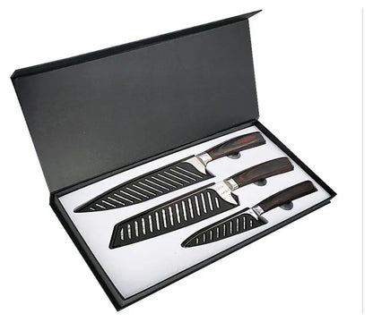 Personalized CHEF KNIFE SET Kitchen Knives Cooking Home Housewarming Birthday Gift for Her Him Mom Dad Men Women Christmas Custom Engraved