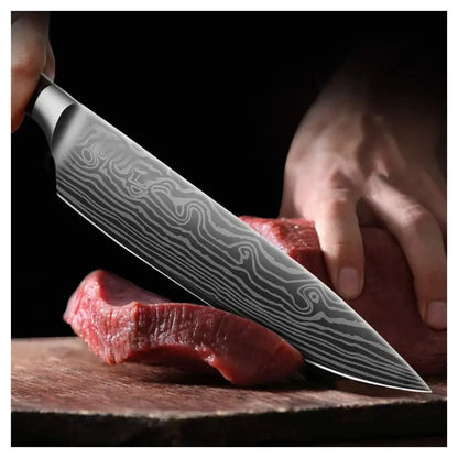 Personalized CHEF KNIFE SET Kitchen Knives Cooking Home Housewarming Birthday Gift for Her Him Mom Dad Men Women Christmas Custom Engraved