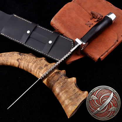 Handmade Resident Evil 1 Knife with Leather Sheath