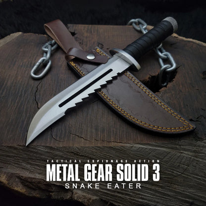Metal Gear Solid 3 Replica Knife with Leather Sheath | Snake Eater Replica knife - Vortex Blades