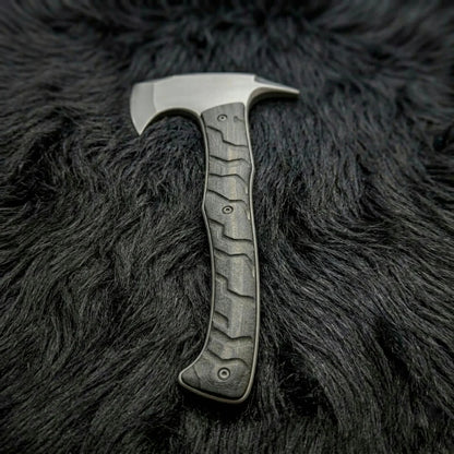 Exclusive Handmade Resident Evil Requiem Hunk's Axe with Leather Sheath - Vortex Blades