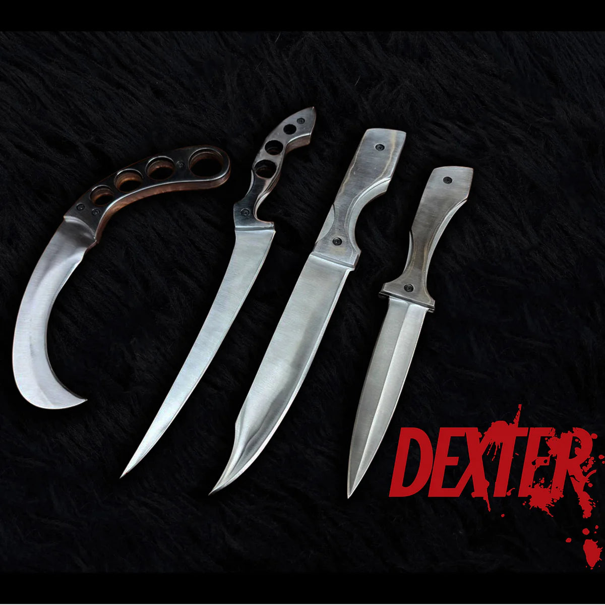 Dexter Morgan Replica Knives: Custom Dexter k-ill Tools 4 Pieces Set Replica Knives - Vortex Blades