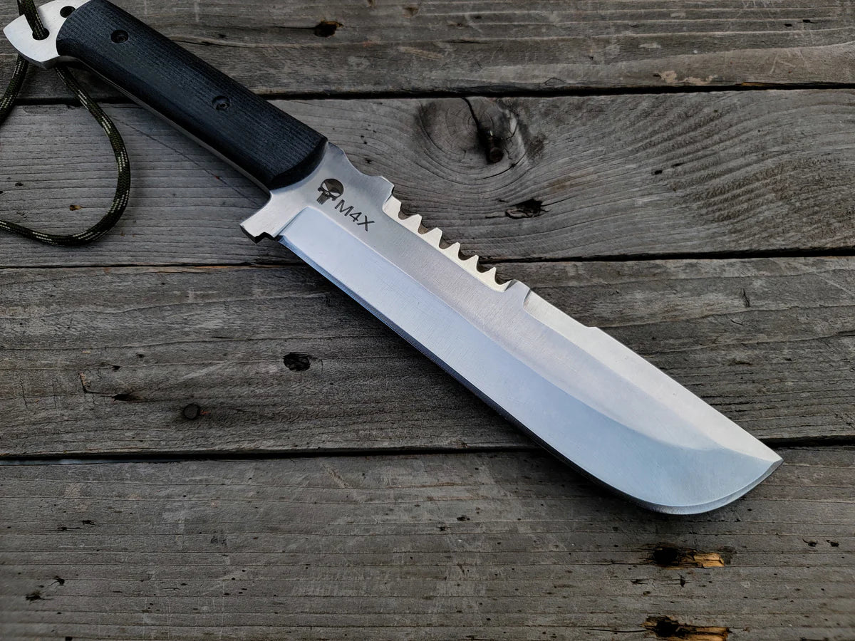 Custom Handmade Punisher M4X Replica Knife with Leather Sheath - Vortex Blades