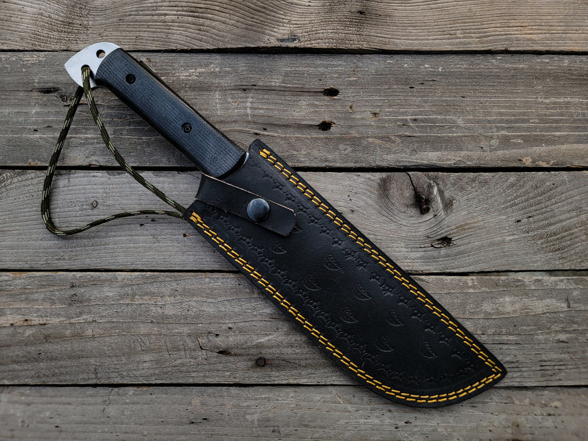 Custom Handmade Punisher M4X Replica Knife with Leather Sheath - Vortex Blades