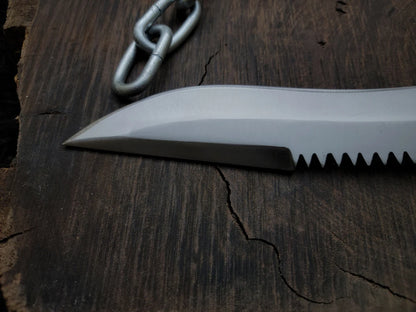 Handmade Resident Evil 1 Replica Knife with Leather Sheath - Vortex Blades