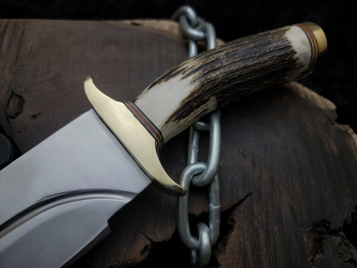 Brad Pitt Movie Bullet Train The Wolf's Replica Knife with Leather Sheath - Vortex Blades