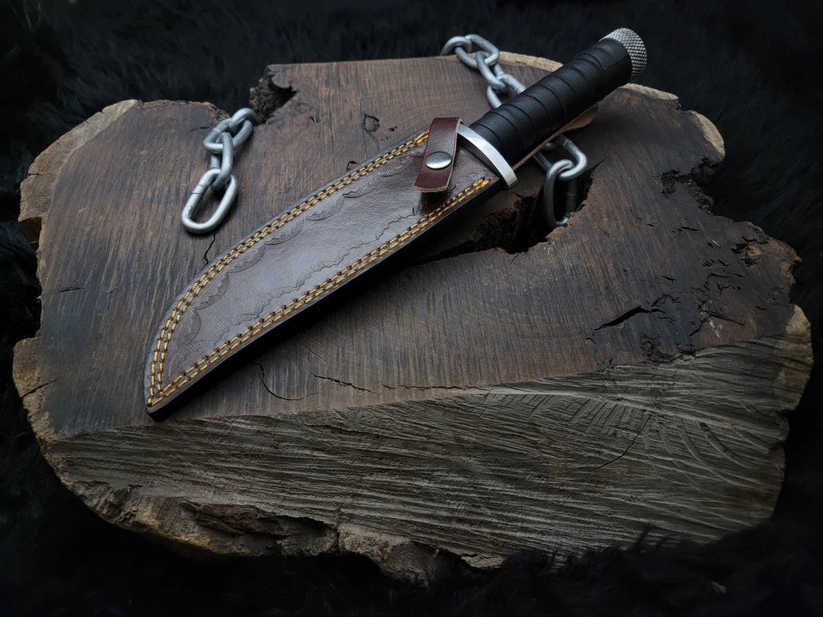 Metal Gear Solid 3 Replica Knife with Leather Sheath | Snake Eater Replica knife - Vortex Blades