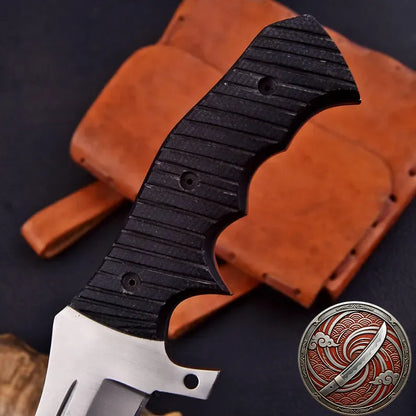 Handmade CS:GO Huntsman Knife | Stainless Steel Game Replica with Leather Sheath