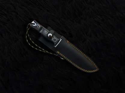 Custom Handmade The Walking Dead Daryl Dixon Replica Knife with Leather Sheath | Full Tang | Stainless Steel | G10 Micarta Handle - Vortex Blades