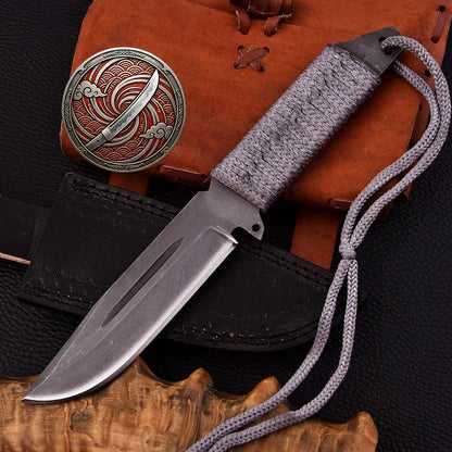 Handmade Resident Evil Biohazard Full Tang Knife with Leather Sheath