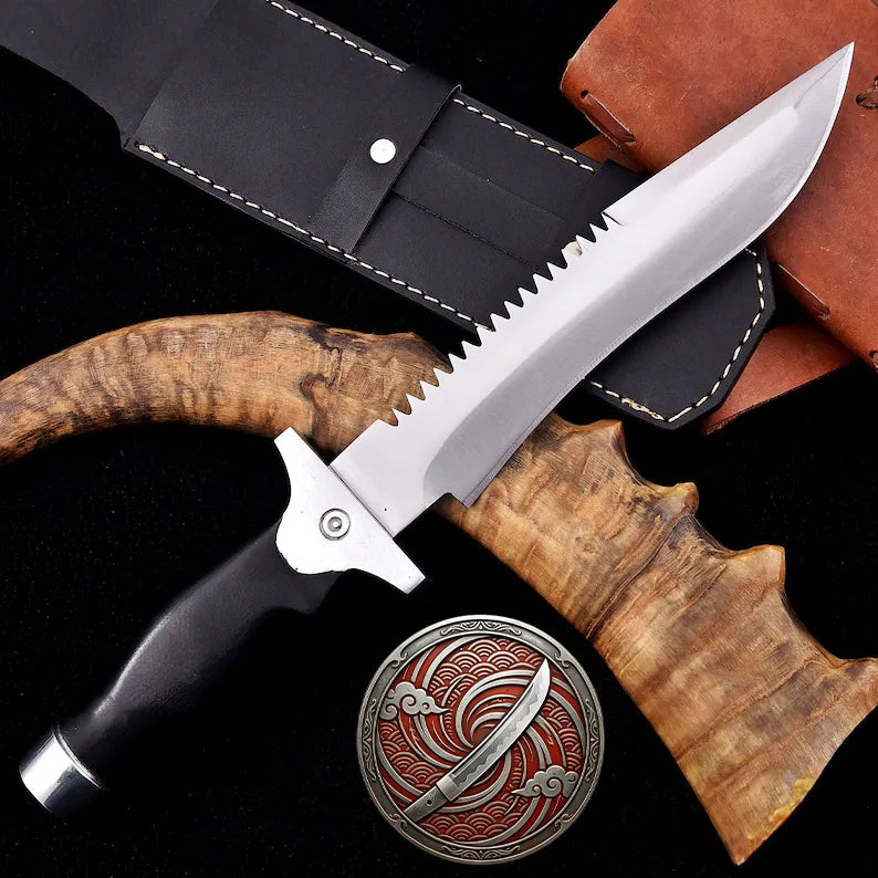 Handmade Resident Evil 1 Knife with Leather Sheath