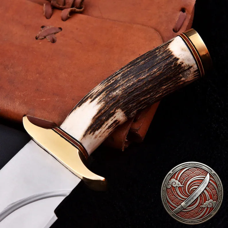 Brad Pitt Bullet Train Knife Replica with Leather Sheath