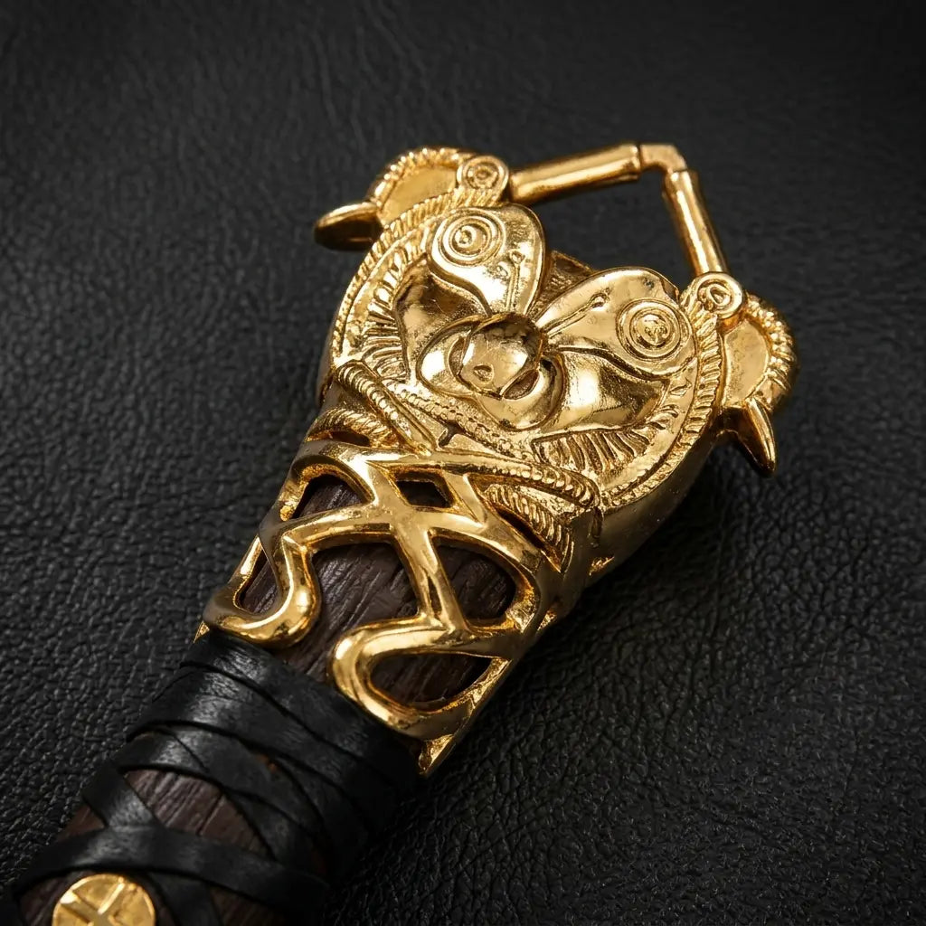 God of War Ragnarok Thor's Mjölnir Hammer Replica – Stainless Steel & Rosewood Handle Real Metal Prop