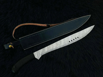 Custom Handmade Book of Eli Replica Machete with Leather Sheath - Vortex Blades