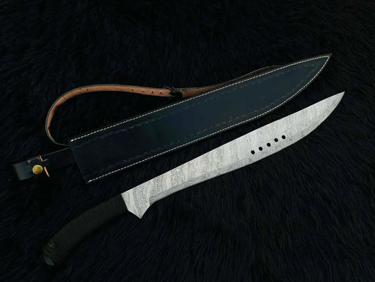 Custom Handmade Book of Eli Replica Machete with Leather Sheath - Vortex Blades