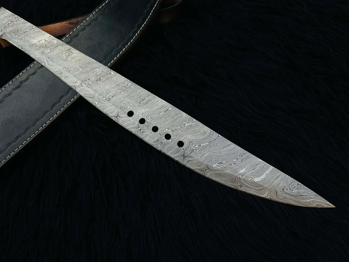 Custom Handmade Book of Eli Replica Machete with Leather Sheath - Vortex Blades