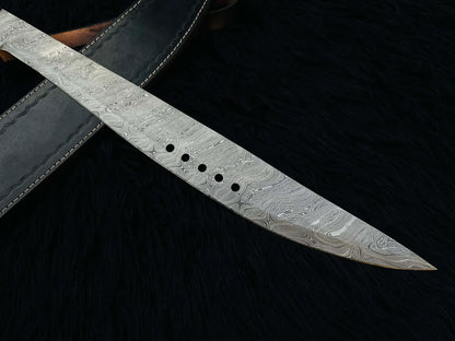 Custom Handmade Book of Eli Replica Machete with Leather Sheath - Vortex Blades