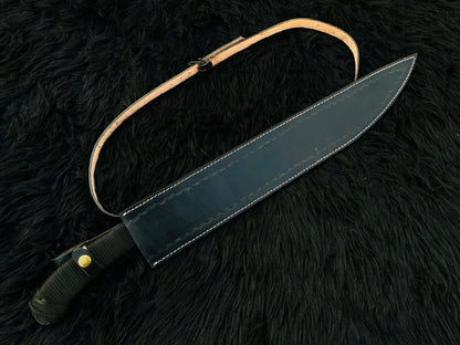 Custom Handmade Book of Eli Replica Machete with Leather Sheath - Vortex Blades