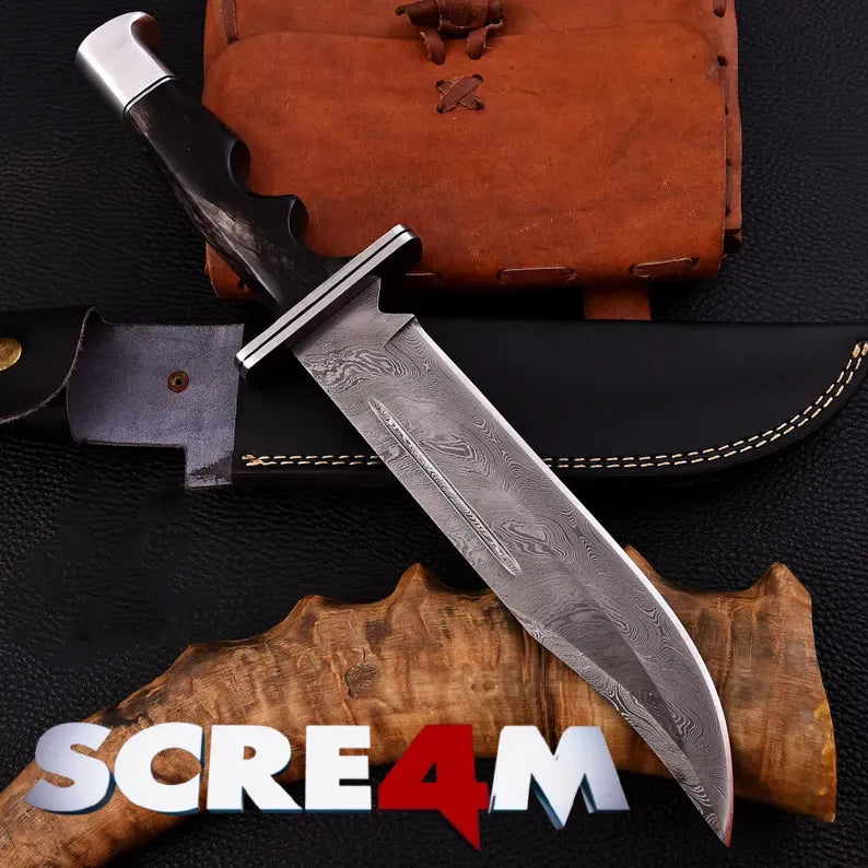 Scream 4 Replica Damascus Knife | Scre4m Hero Ghostface Knife (Damascus Version)