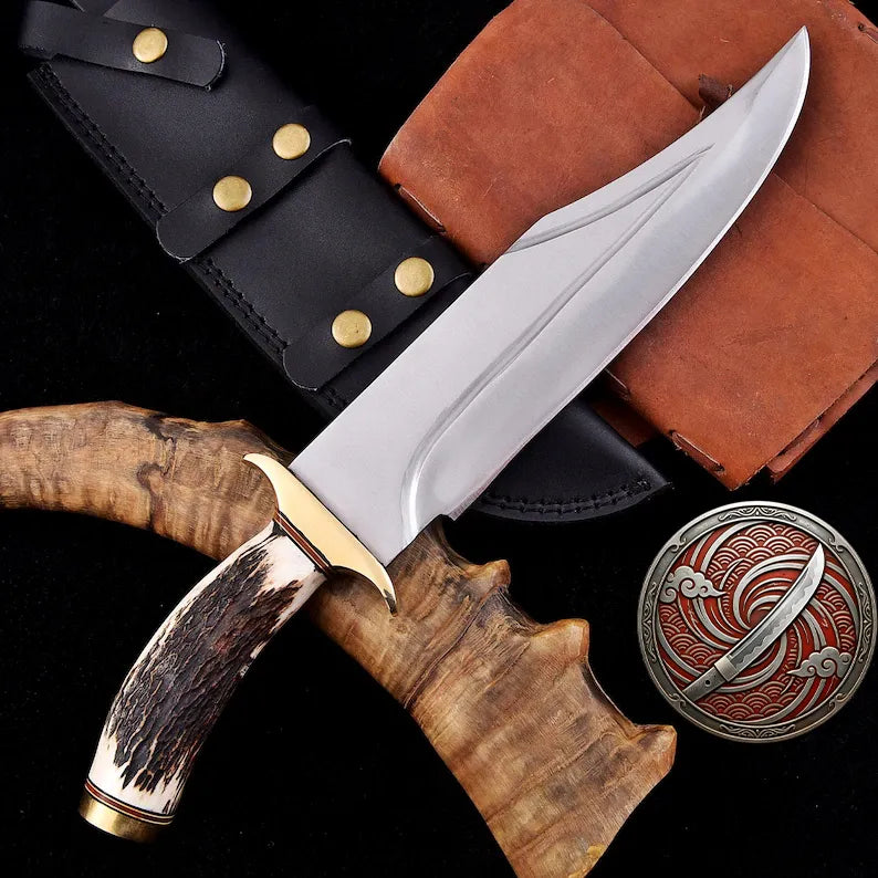 Brad Pitt Bullet Train Knife Replica with Leather Sheath