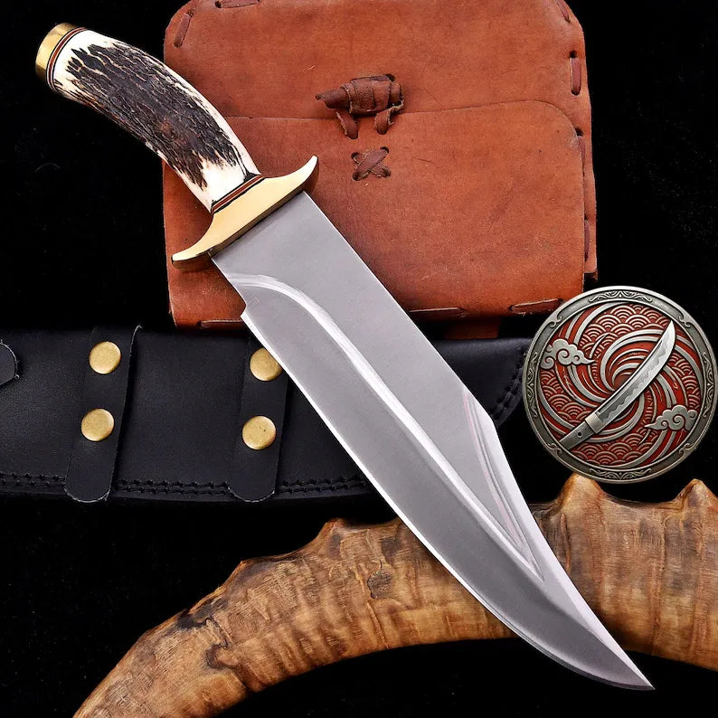Brad Pitt Bullet Train Knife Replica with Leather Sheath