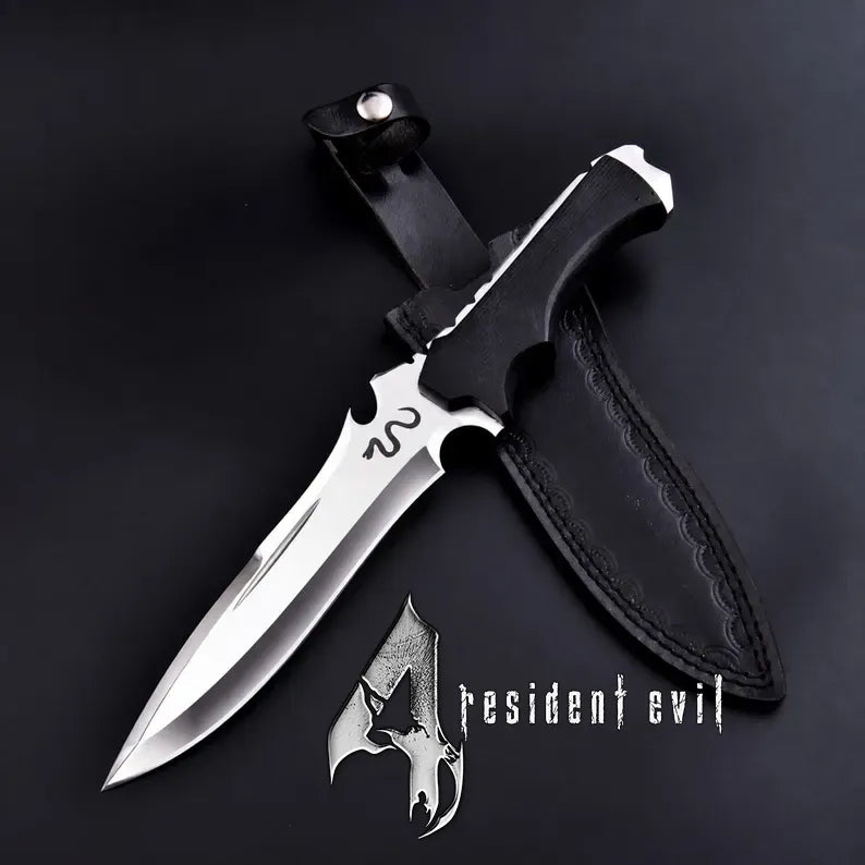 Resident Evil Jack Krauser Knife with Premium Leather Sheath