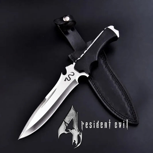 Resident Evil Jack Krauser Knife with Premium Leather Sheath