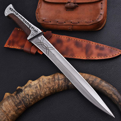 Handmade Dune Paul Atreides Crys knife with Leather Sheath | Dune 2 knifes | Dune cosplay | Dune movie collectibles