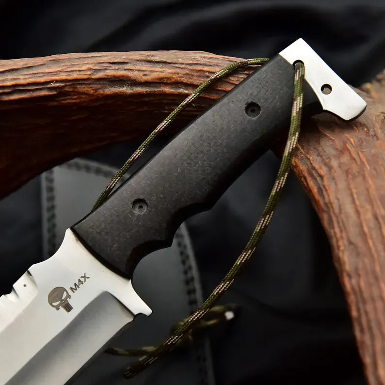 Custom Handmade Punisher M4X Replica Knife with Leather Sheath