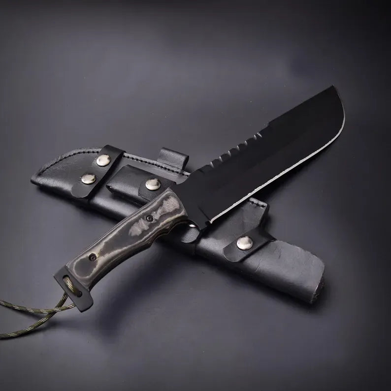 Custom Handmade Punisher M4X Replica Knife with Leather Sheath