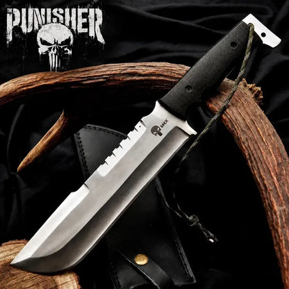 Custom Handmade Punisher M4X Replica Knife with Leather Sheath