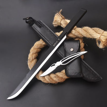 Handmade Dune Atreides Short Sword with Leather Sheath | Full Tang 1095 Steel Dune Machete