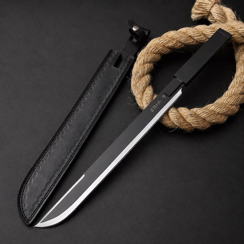 Handmade Dune Atreides Short Sword with Leather Sheath | Full Tang 1095 Steel Dune Machete