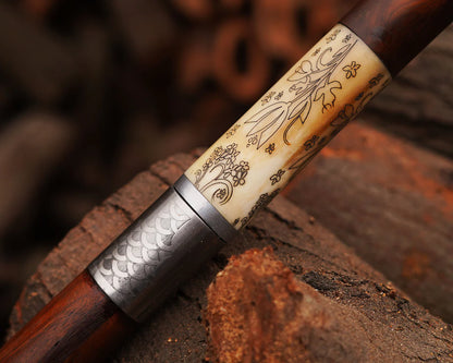 Handmade John Wick Chapter 4 Caine's Replica Sword with Premium Wooden Sheath - Vortex Blades