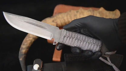 Handmade Resident Evil Biohazard Full Tang Knife with Leather Sheath