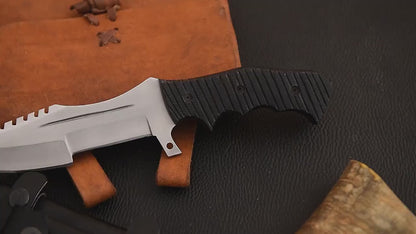 Handmade CS:GO Huntsman Knife | Stainless Steel Game Replica with Leather Sheath