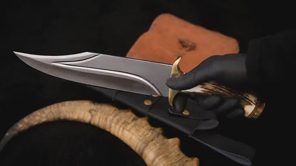 Brad Pitt Bullet Train Knife Replica with Leather Sheath