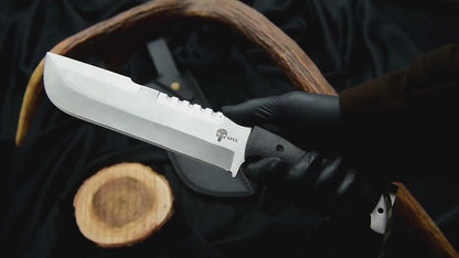 Custom Handmade Punisher M4X Replica Knife with Leather Sheath